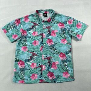 Batman Classic TV Series Shirt Mens Small Hawaiian Joker Surf Floral‎ DC Comics